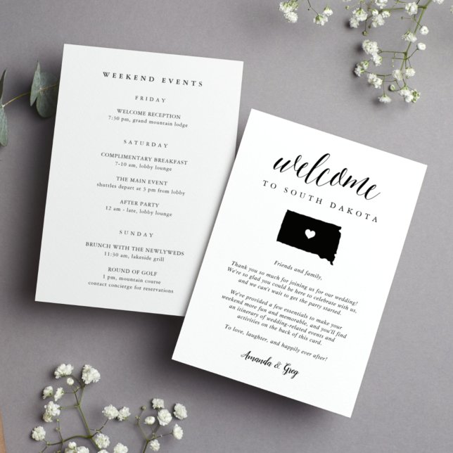 Carta de bienvenida al Boda de Dakota del Sur e It (Subido por el creador)