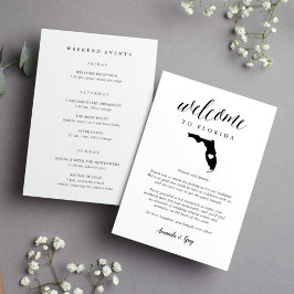 Carta de bienvenida al Boda de Florida e Itinerari