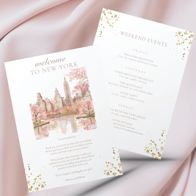 Carta de bienvenida al Boda de Nueva York e Itiner (Subido por el creador)