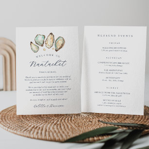 Carta de bienvenida al Boda de ostras costeras e t