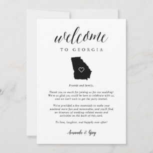 Carta de bienvenida al Boda georgiano e tinerario
