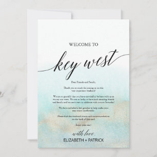 Carta de bienvenida Aqua Beach Key West e Itinerar