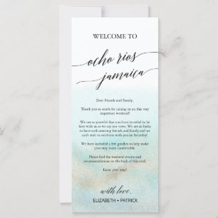 Carta de bienvenida Aqua Beach Ocho Rios e Itinera