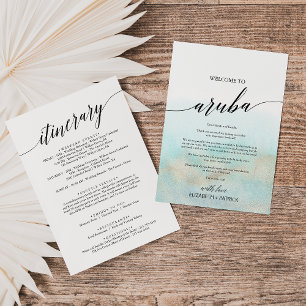 Carta de bienvenida Aqua Gold Beach Aruba e Itiner