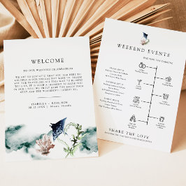 Carta de bienvenida ARIEL Tropical Beach Tarjeta c