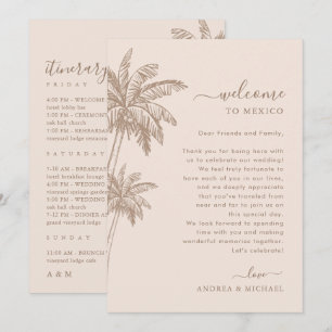 Carta de bienvenida Boho Beach Wedding Tarjeta Iti