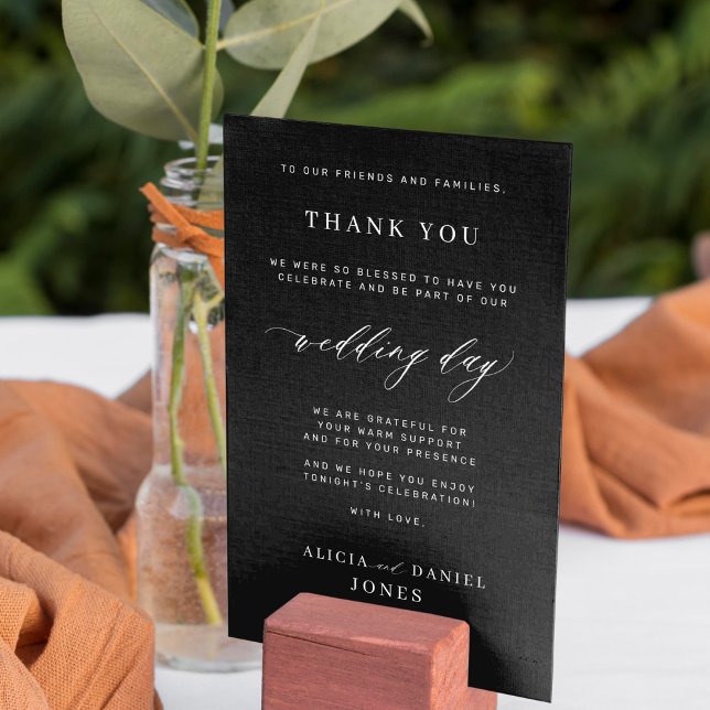 Carta de bienvenida con boda negro (Subido por el creador)