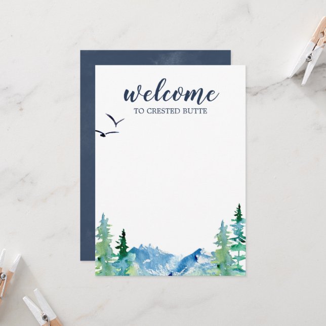 Carta de bienvenida de alquileres de vacaciones en (Anverso/Reverso In Situ)