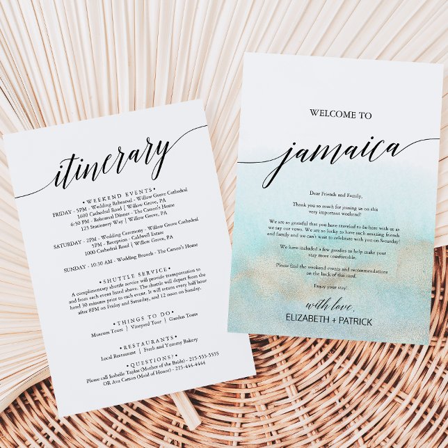 Carta de bienvenida de Aqua Gold Beach Jamaica e i (Subido por el creador)