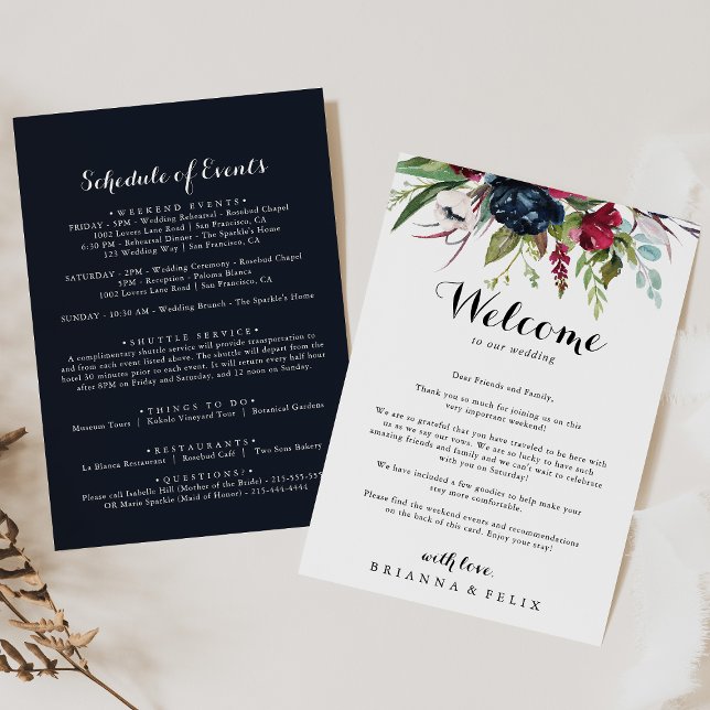 Carta de bienvenida de Boda de Boho caprichoso y d (Subido por el creador)