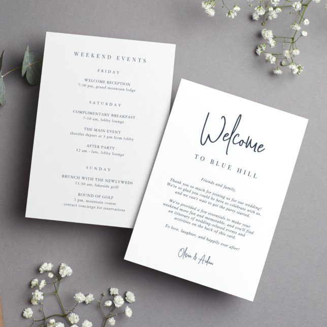 Carta de bienvenida de Boda de escritura moderna e (Subido por el creador)