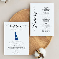 Carta de bienvenida de Boda Delaware Tarjeta de id