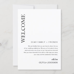 Carta de bienvenida de Boda EDITABLE y tarjeta tin