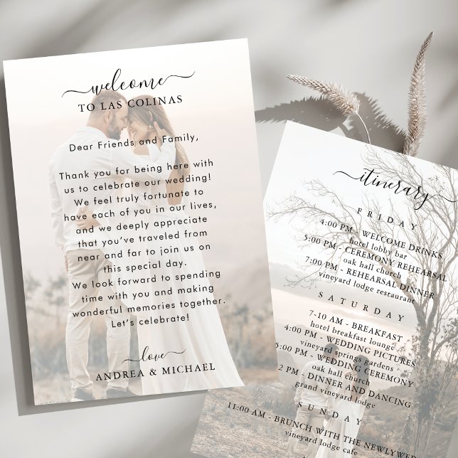Carta de bienvenida de Boda fotográfico y tarjeta  (Subido por el creador)