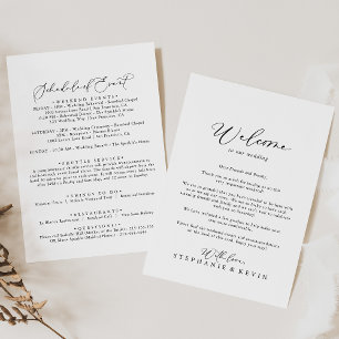 Carta de bienvenida de Idyllic Stylish Calligraphy