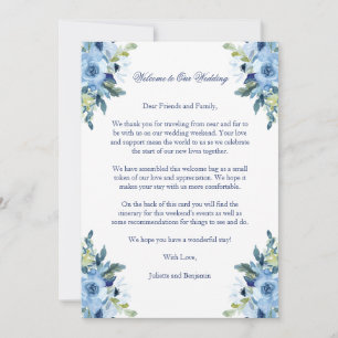 Carta de bienvenida de Juliette Blue Boda e Itiner