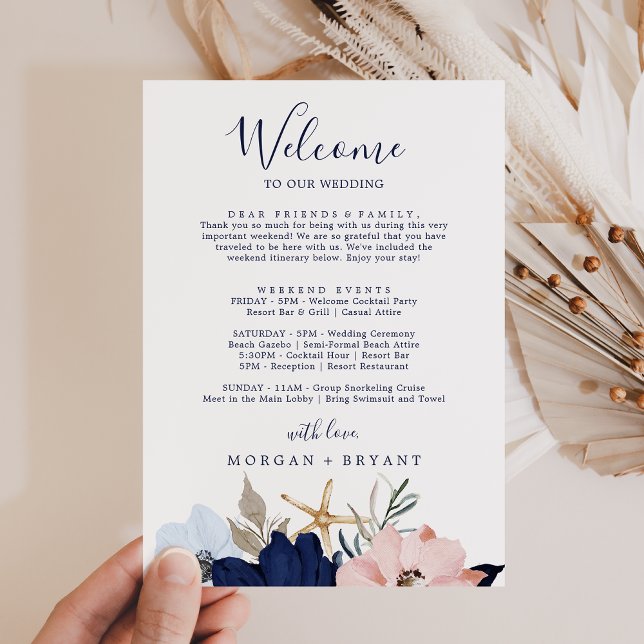 Carta de bienvenida de la boda náutica de destino  (Subido por el creador)