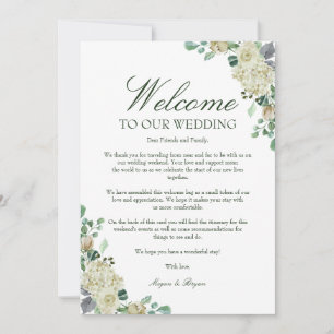 Carta de bienvenida Megan Boda e itinerario