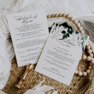 Carta de bienvenida minimalista para boda con cali
