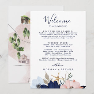 Carta de bienvenida náutica moderna Itineraria y M