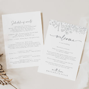Carta de bienvenida para el Boda Neutral de Flor S