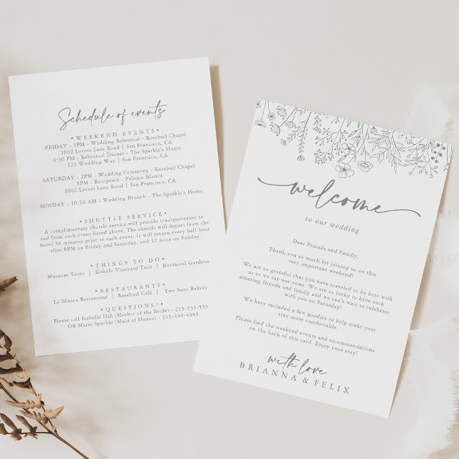 Carta de bienvenida para el Boda Neutral de Flor S (Subido por el creador)