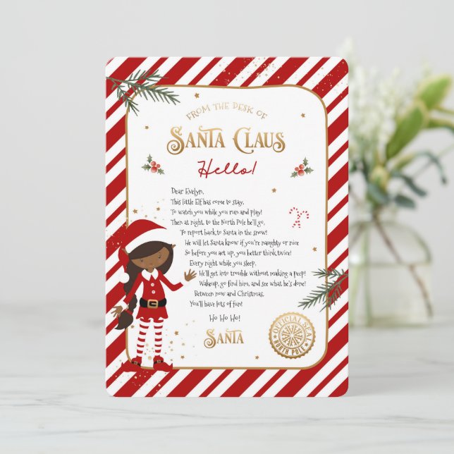 Carta de bienvenida por primera vez de llegada de  (Anverso de pie)