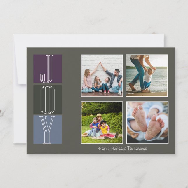 Carta de bloque Navidades tarjeta de vacaciones de (Anverso)