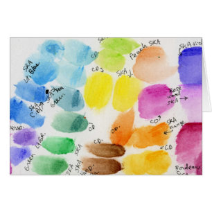 Carta de color de la pintura de la acuarela