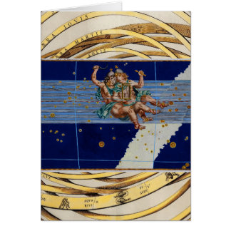 Carta de estrella de los géminis del vintage