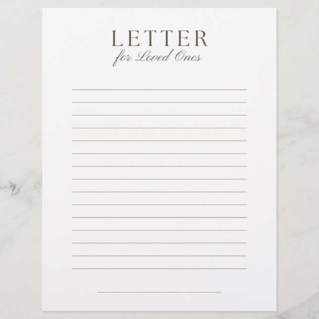 Carta de Fin de Vida para Seres Queridos (Anverso)