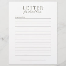 Carta de Fin de Vida para Seres Queridos