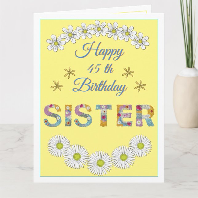Carta de flores Tarjeta de cumpleaños personalizad (Anverso)