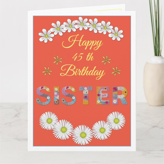 Carta de flores Tarjeta de cumpleaños personalizad (Anverso)