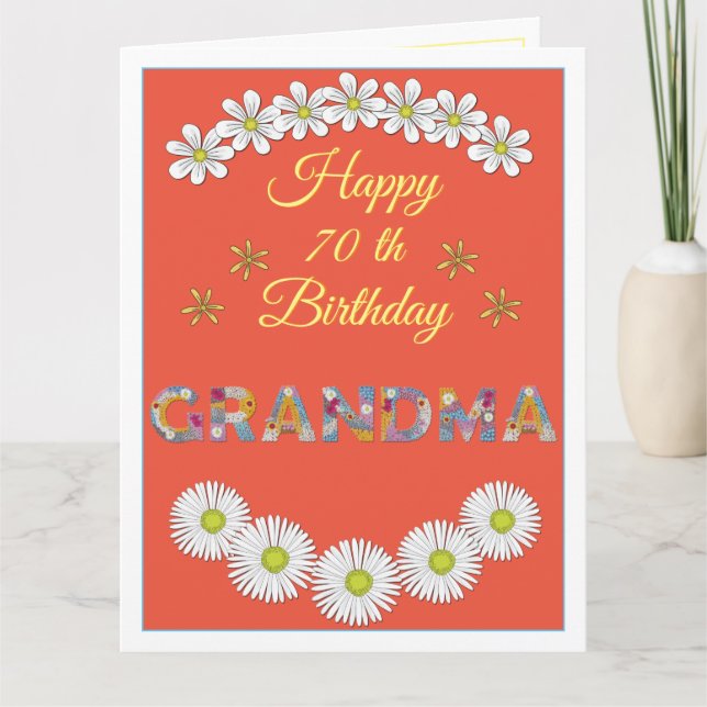 Carta de flores Tarjeta de cumpleaños personalizad (Anverso)