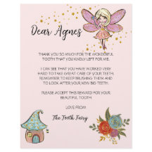 Carta de Hada de los Dientes, Tarjeta Personalizad