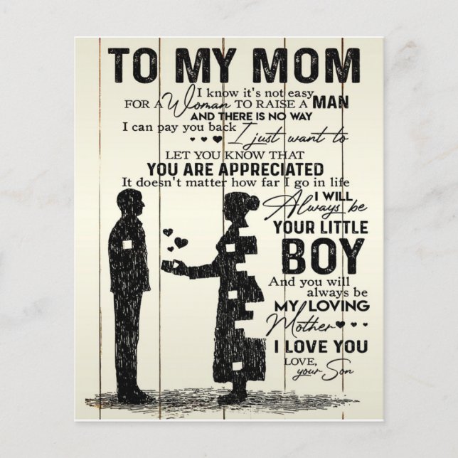 Carta de hijo a mi mamá, Regalo especial para mamá (Frente)