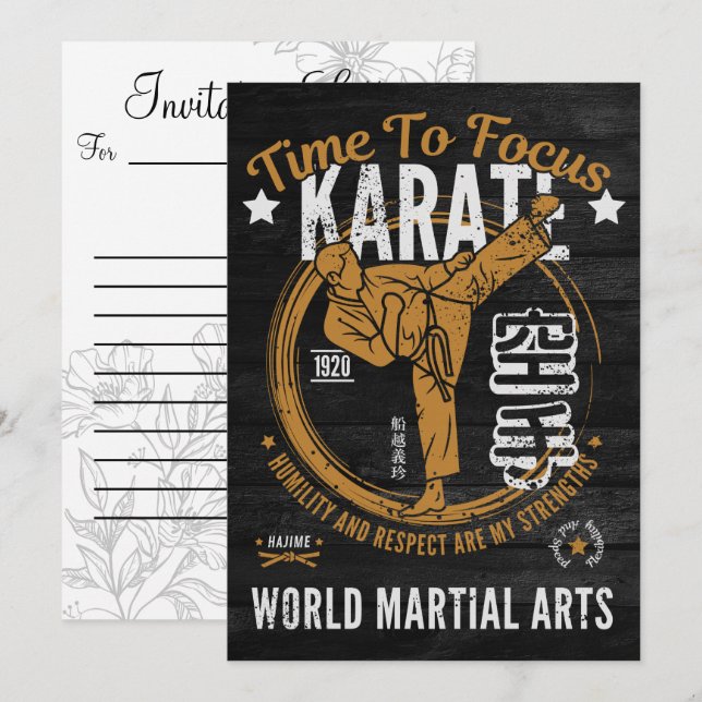 Carta de invitación a Karate (Anverso / Reverso)