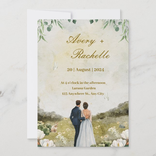 Carta de invitación a la boda (Anverso)
