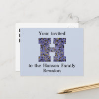 Carta de invitación a Reunión Familiar Monograma H