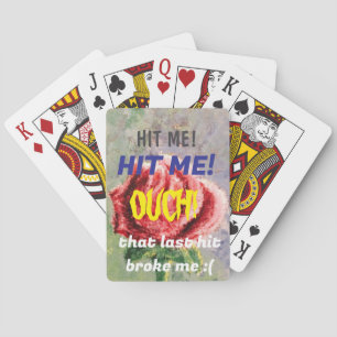 Carta de Juego de Black Jack "HIT ME"