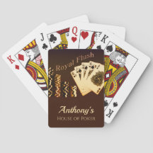 Carta de juego personalizada con tema de póquer Ro