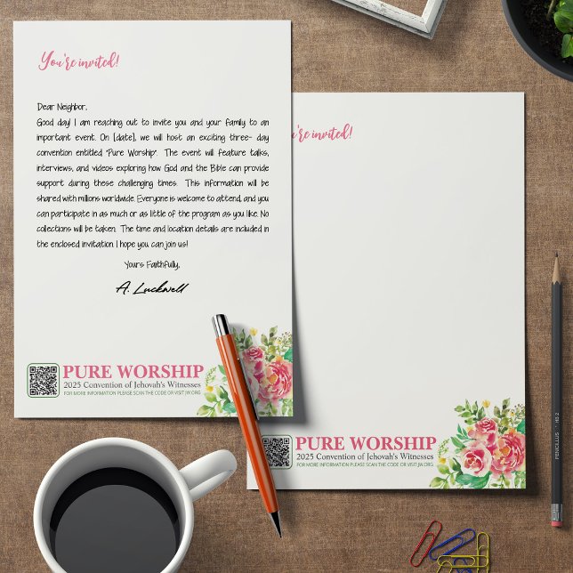 Carta de la Convención JW 2025 de Pure Worship (Subido por el creador)