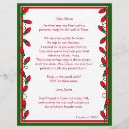 Carta de la hoja de papel de los Ornamentos de San
