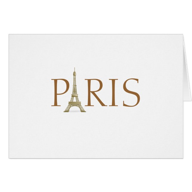 Carta de la Torre Eiffel de París - Francia Viaje  (Anverso (Horizontal))