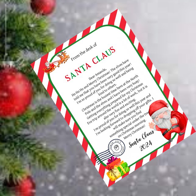 Carta de los Navidades de Santa Claus (Subido por el creador)
