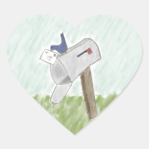 Carta de los Pegatinas de Bluebird