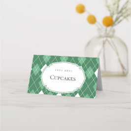 carta de menú plegado de golf verde