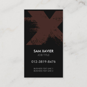 Carta de Monograma X Tarjeta de visita