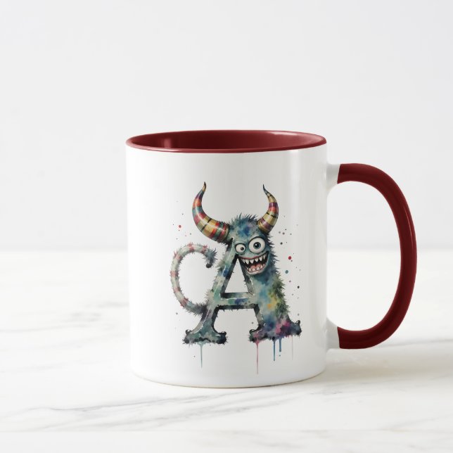 Carta de Monstruo A Mug - Graciosa Copa de Café Al (Derecha)